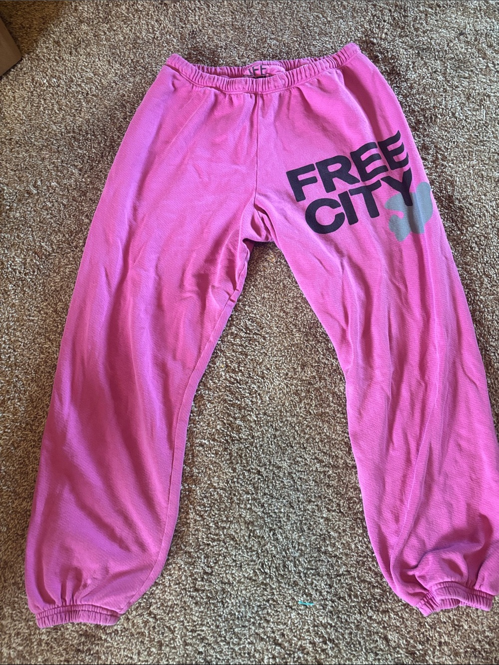 freecity Hot Pink Logo Sweatpants